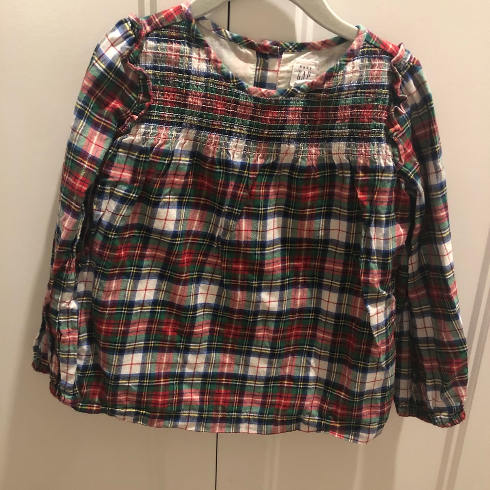 Holiday plaid long sleeve